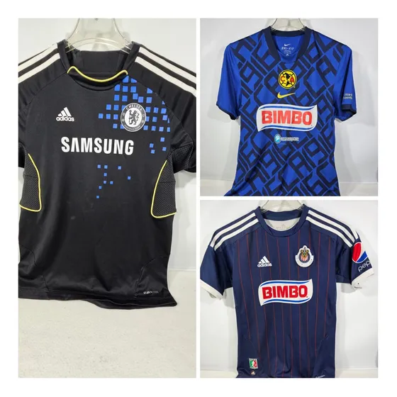 Camisetas De Futbol Niño 11 Años Lote Chivas Chelsea America