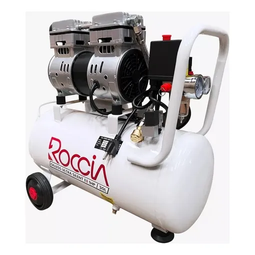 Compresor 30 Litros 1 Hp 2 Motores Silencioso Odontologia