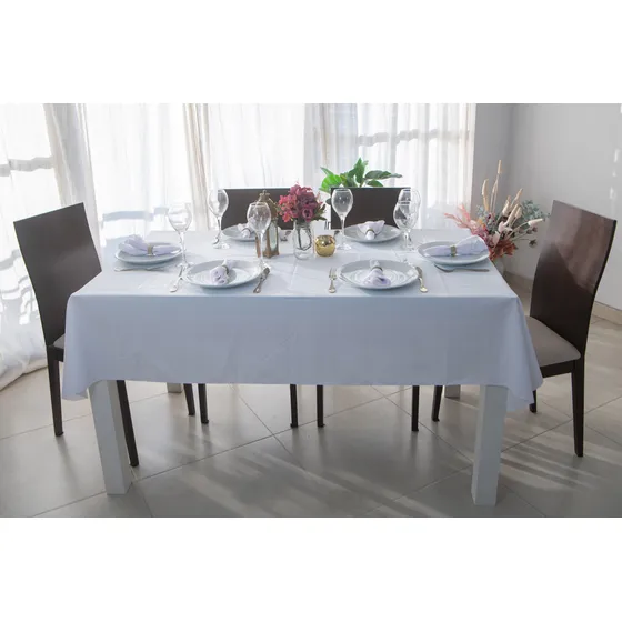 Mantel Rectangular Antimancha 2.50x1.50 + 8 Servilletas