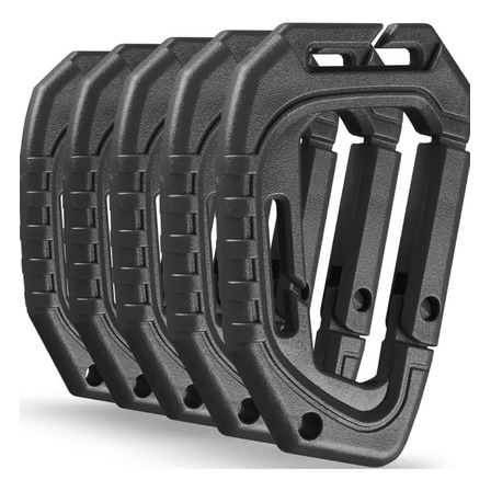 5x Fivela Mosquetão Multifuncional Poliacetal Duplo 5x Fivela Mosquetão Multifuncional Poliacetal Duplo