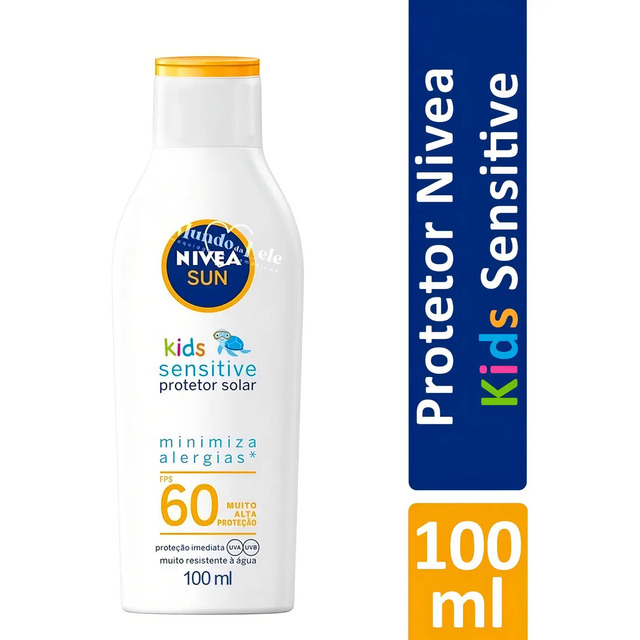 Protetor Solar Nivea Sun Kids Sensitive Fps60 100ml Protetor Solar Nivea Sun Kids Sensitive Fps60 100ml