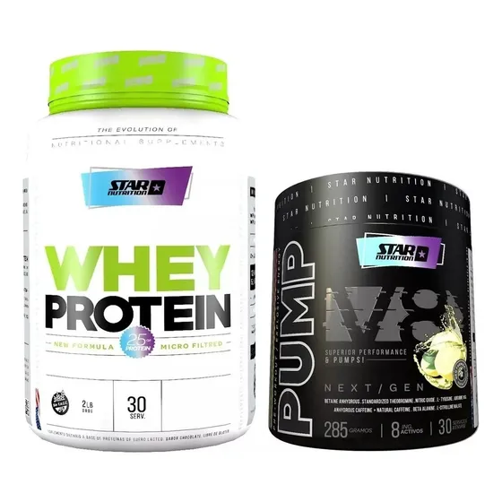 Star Nutrition Platinum Whey Protein + Pump V8 Pre Entreno