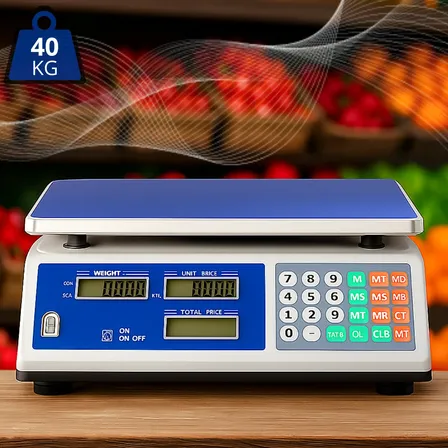 Balança Comercial Digital 40kg Alta Precisão Bateria Bivolt Cor Branco Marca - Megatroca