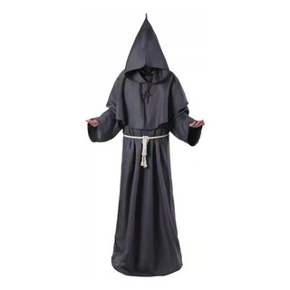Monje Medieval Fraile, Túnica Sacerdote, Disfraz Halloween Monje Medieval Fraile, Túnica Sacerdote, Disfraz Halloween