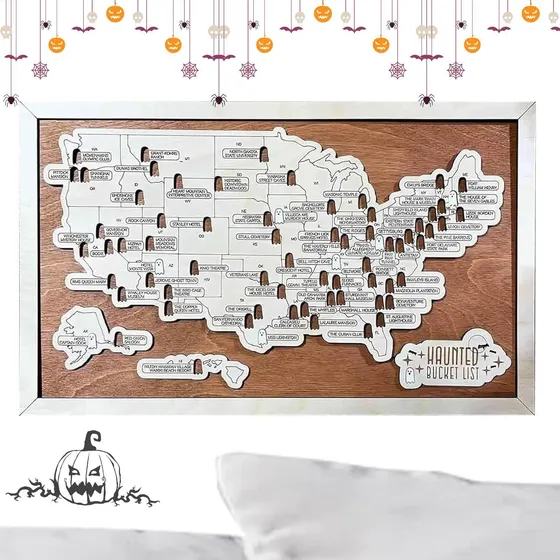 Mapa Embrujado De Halloween Mapa De Lista De Deseos Embrujad