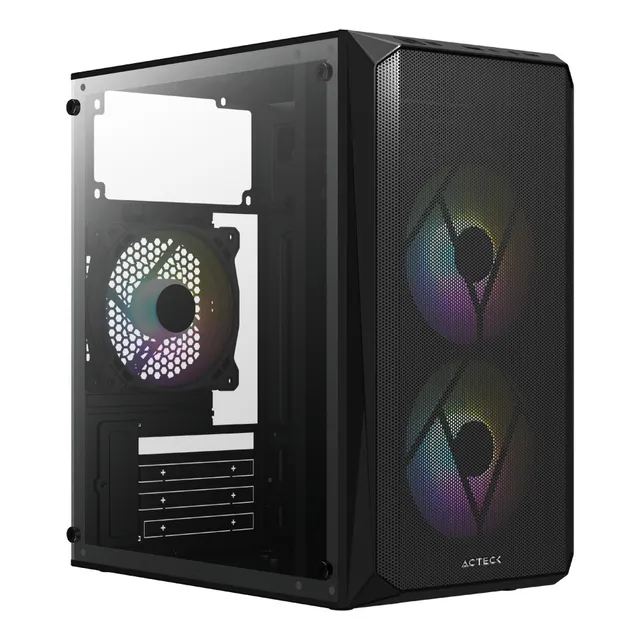 Gabinete Doom Gi630: M-atx, 500w, Usb 3.0, Rgb, Negro/blanco