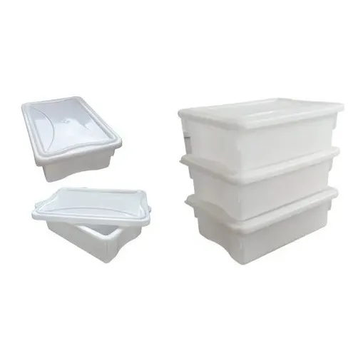 Kit 5 Potes Para Armazenar 5lts Linha Profisional P/ Freezer