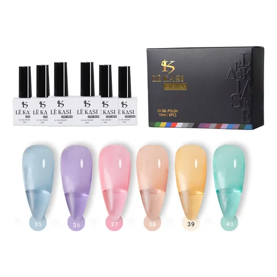 Gama De Gel Semipermanente Lé Kasi 6 Esmaltes Para Uñas Uv Z