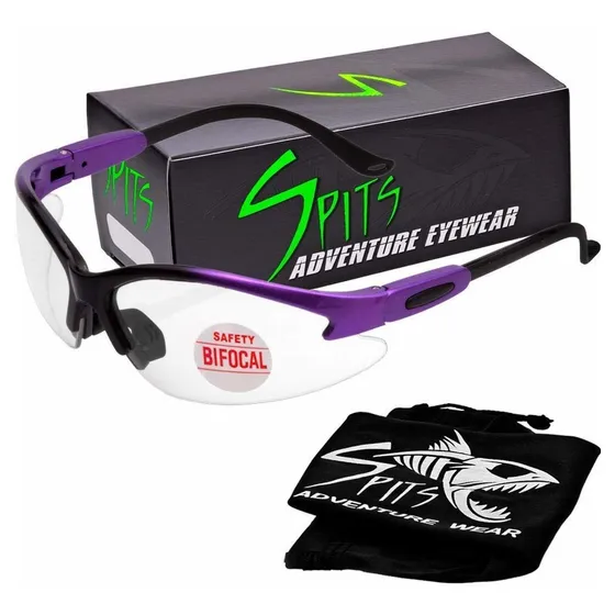 Two Toned Lente Seguridad Bifocal Aumento Color Morado