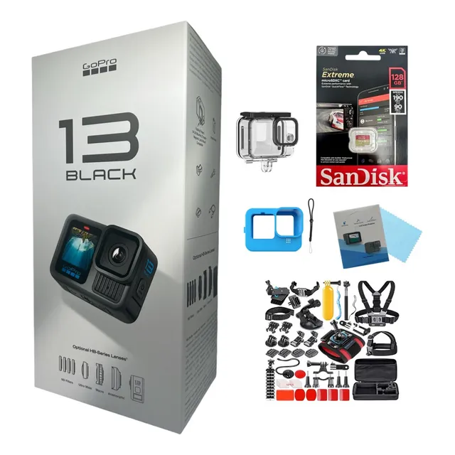 Camara Gopro Hero13+128gb+kit Accesorio+funda+vidrio+housing