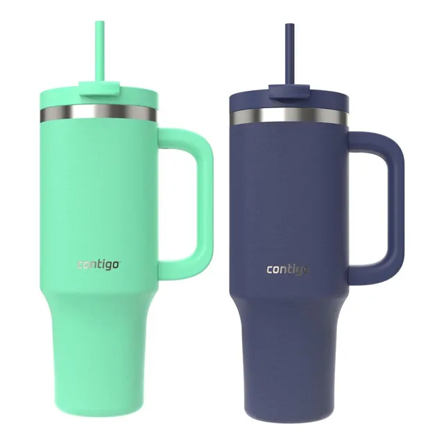 Termo Contigo Vaso Popote 2 Piezas Caliente Frio 1.18 Litros