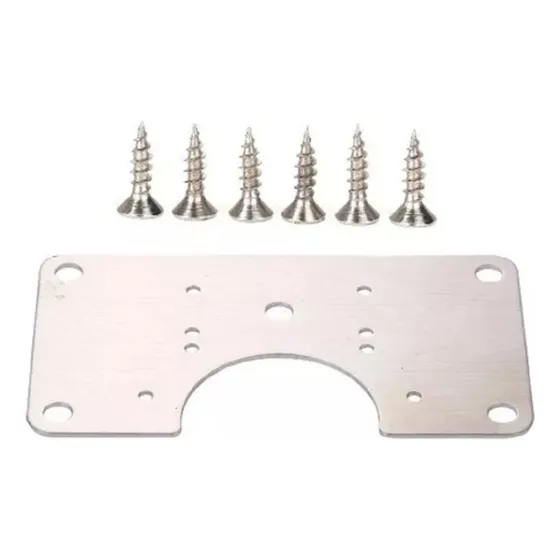 2 Placas Reparación De Bisagras Tornillos Muebles 90x50mm