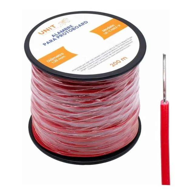 Alambre Para Protoboard 24awg Rojo 200m