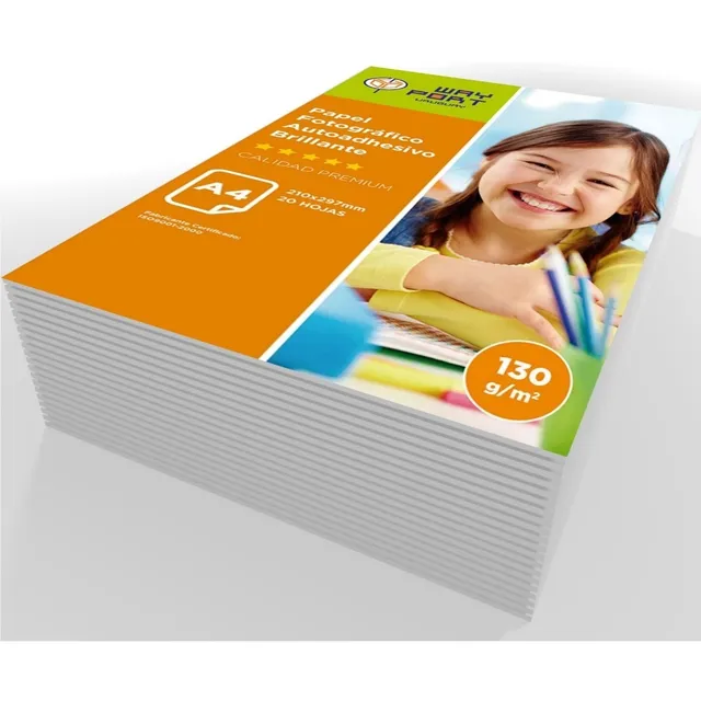 Papel Fotográfico Adhesivo Brillo Glossy A4 X10 Paquetes