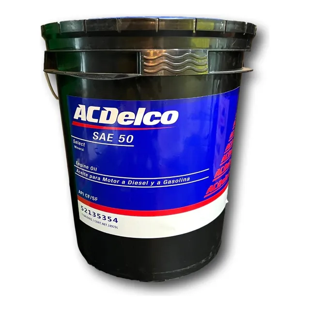 Aceite Motor Diesel Gasolina Sae 50 Mineral Acdelco Paila 19