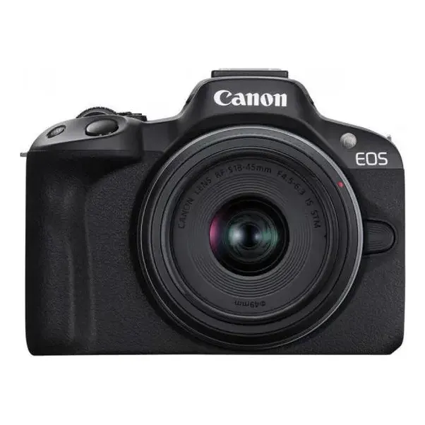 Câmera Canon Eos R50 Mirrorless Com Lente 18-45mm Preto