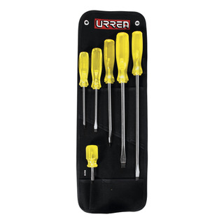 Juego De Destornilladores Mango Ámbar Combinados, 6 Piezas Juego De Destornilladores Mango Ámbar Combinados, 6 Piezas