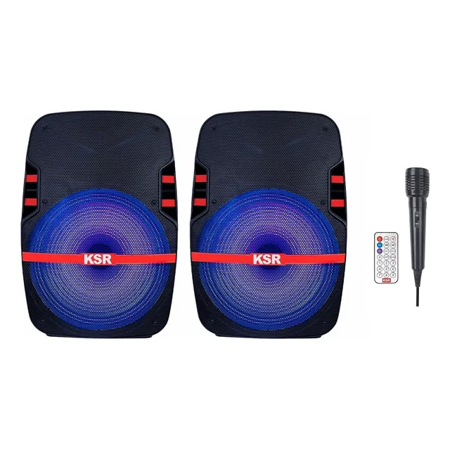 Par De Bocinas De 8 Recargable Bluetooth Usb Ksr 7908 Bafle
