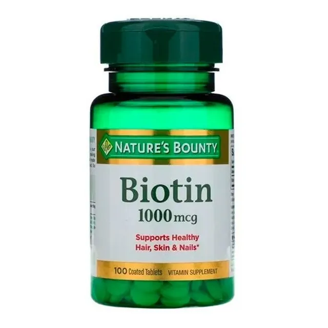 Natures Bounty Biotin Suplemento Cabello Uñas Piel Local