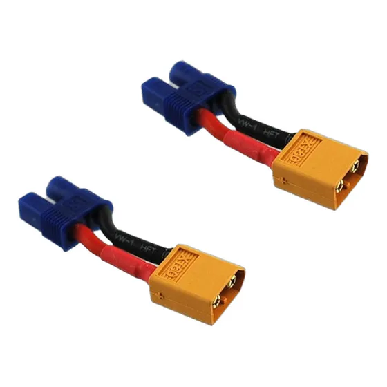 2pcs Xt60 Conector Hembra Macho-ec3 Adaptador Cable Arnés C2