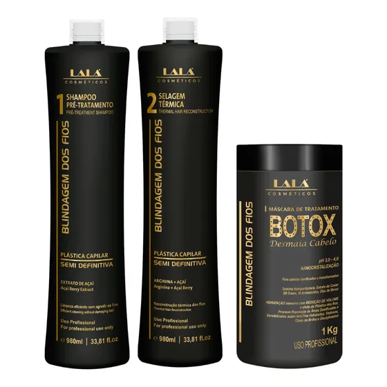 Blindagem Progressiva Dos Fios Kit 2 X 1l E Btox 1kg