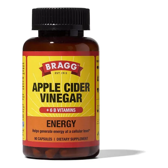 Cápsulas De Vinagre De Manzana Bragg Energy Con Vitaminas B 