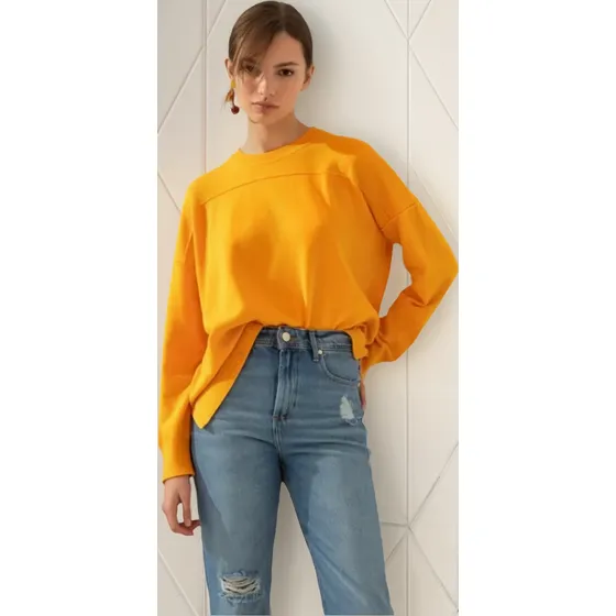 Sweater Jazmin Chebar Nuevo Con Etiqueta, Naranja