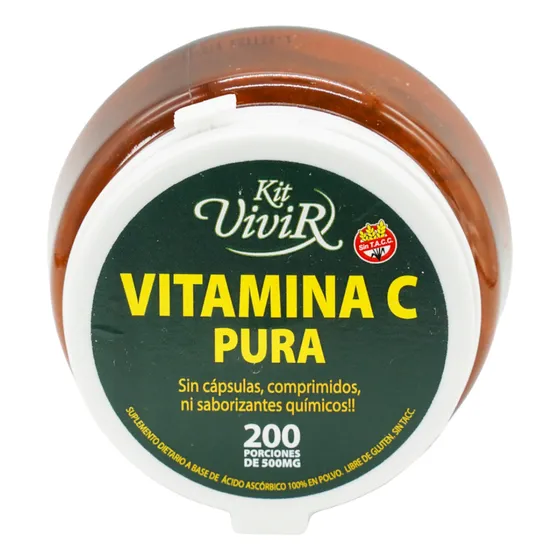 Vitamina C Pura Kit Vivir S/tacc 200 Porciones