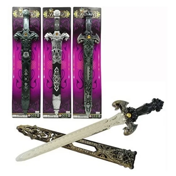 Espada Medieval Com Bainha Arma Brinquedo Gladiador Cosplay Cor Cinza