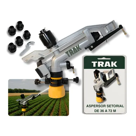 Aspersor Trak 72m Canhão Setorial 360° Automático Americano