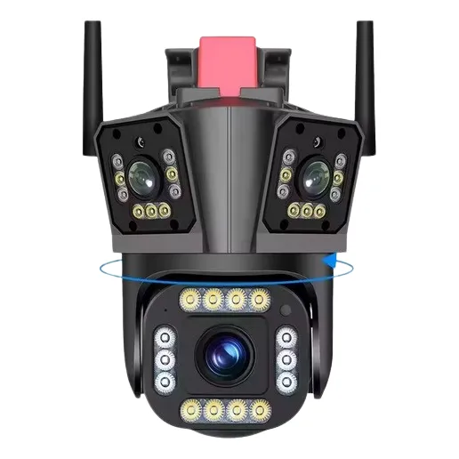 Cámara Seguridad Exterior Inalámbrica Triple Lente 5k+sd