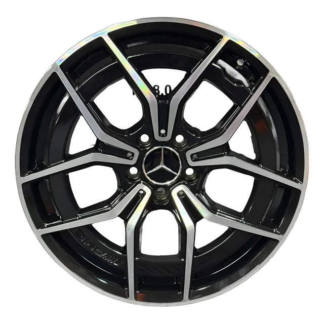 Kit X4 Llanta Mercedes Benz R19 5x112 C180 A45 A200 C250 Jcs Color Negro Diamantado