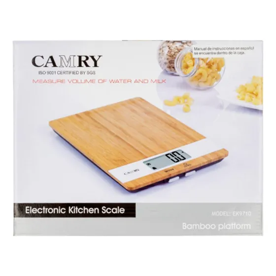 Balanza De Cocina Digital Camry Madera