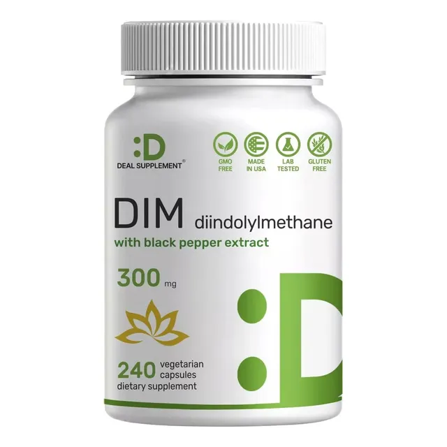 Dim + Pimienta Negra 300mg 240 Capsulas Menopausia Prostata
