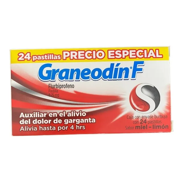 Graneodín F Flurbiprofeno 8.75mg Miel Limón 24 Pzas