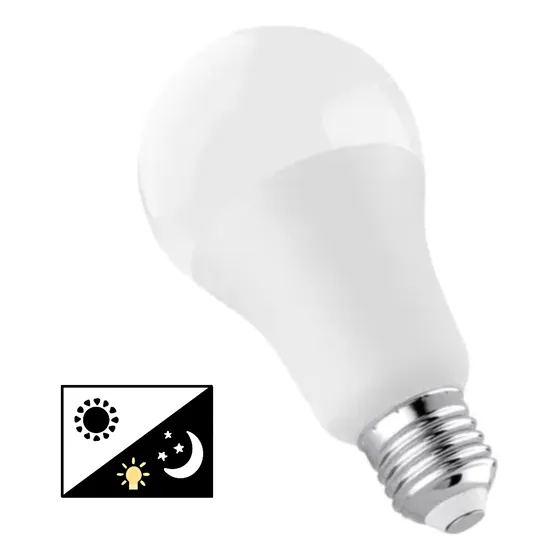 Foco Sensor Luminico Bombilla Led Luz Blanca 6500k Lampara