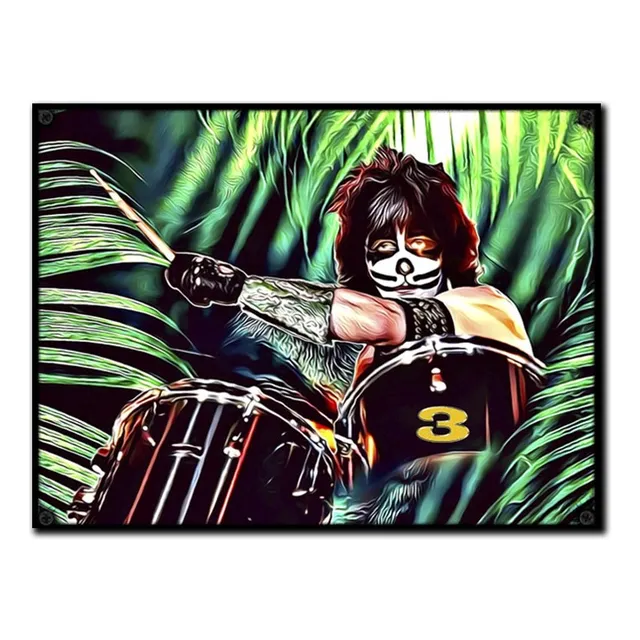 #1058 - Cuadro Vintage - Peter Criss Kiss Bateria No Chapa