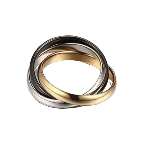 Anillo Tres Aros Tres Tonos Entrelazados Talla 6
