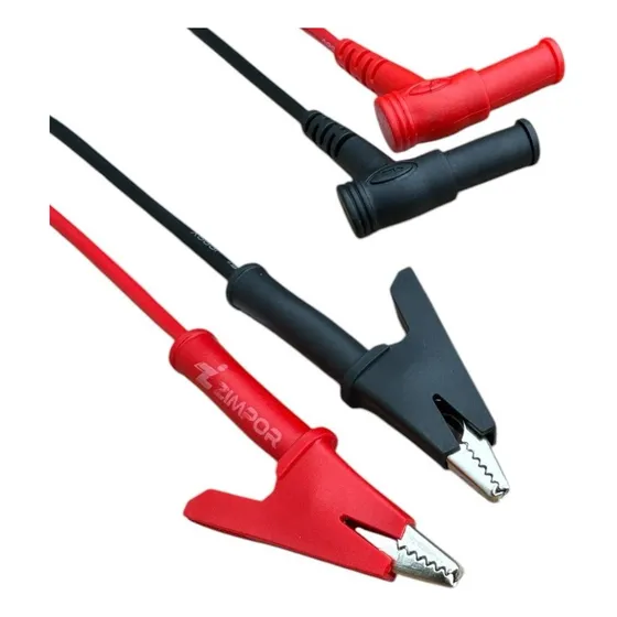 Cabo De Prova Para Multímetro Multiteste Fonte De Bancada Ponteira Garra Jacaré Medições Eletrônica Encaixe Pino Plug Banana Ponta Profissional Alta Qualidade Zimpor