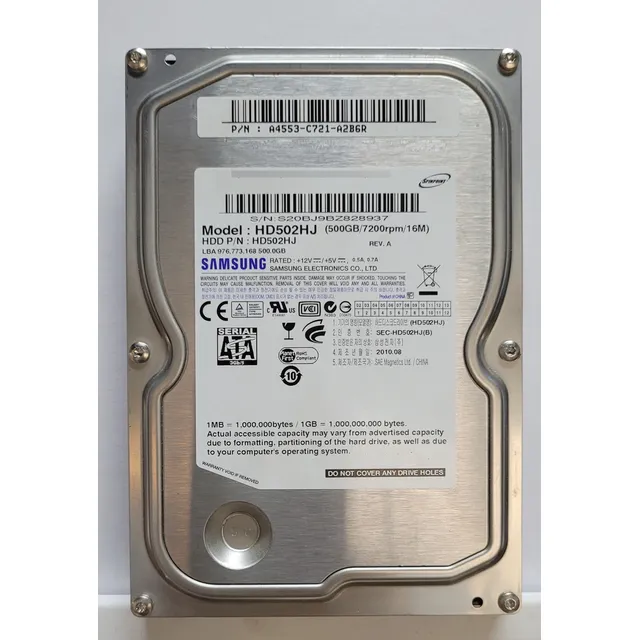 Disco Rigido Samsung 500gb Hd502hj 