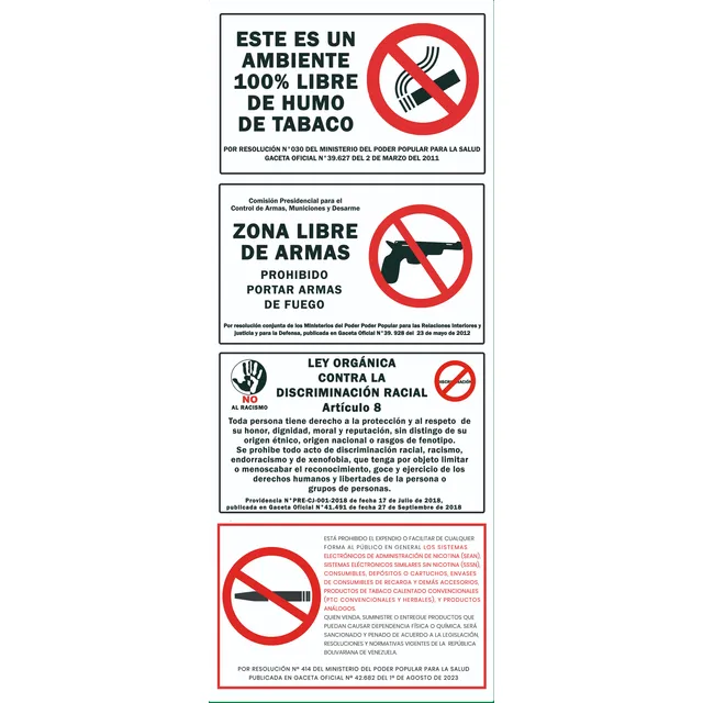 Aviso Gaceta No Fume 