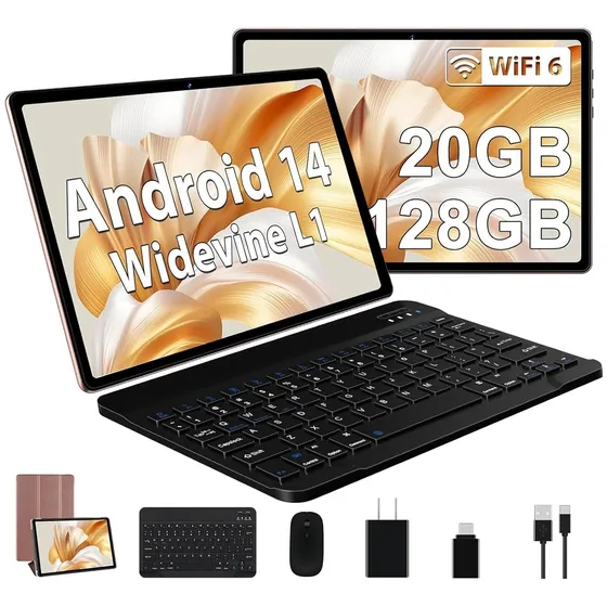 Tablet Andriod 14 10' Gpt 128gb+20gb Gms 8core 5g Hd 6000mah