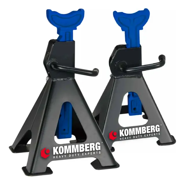Juego Caballetes Tripode Kommberg 3 Toneladas Auto Camioneta