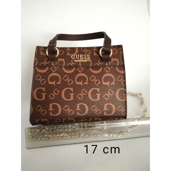 Cartera Mini Guess, Nueva 17cm Con Cadena Metálica