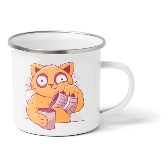 Tazon Enlozado Gato Con Insomnio Personalizable