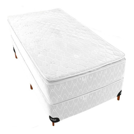 Sommier 1 1/2 Plaza Multiflex Espuma Alta Densidad Pillow 90 Color Blanco Sommier 1 1/2 Plaza Multiflex Espuma Alta Densidad Pillow 90 Color Blanco