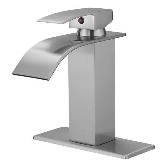 Grifo Baño Mezclador Monomando Acero Inoxidable Cascada
