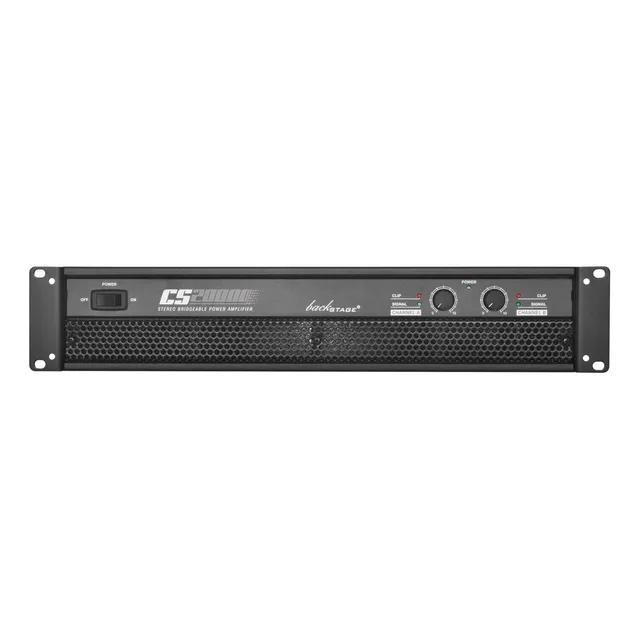 Backstage Cs-20000 Poder Amplificador 2 Canales 2 Ohms Color Negro Potencia De Salida Rms 2000W