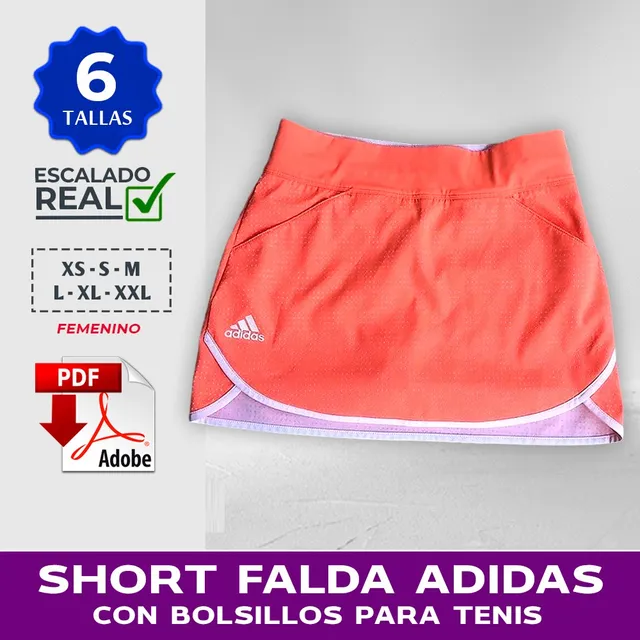Moldería Short Falda Teniss Con Recortes Femenino
