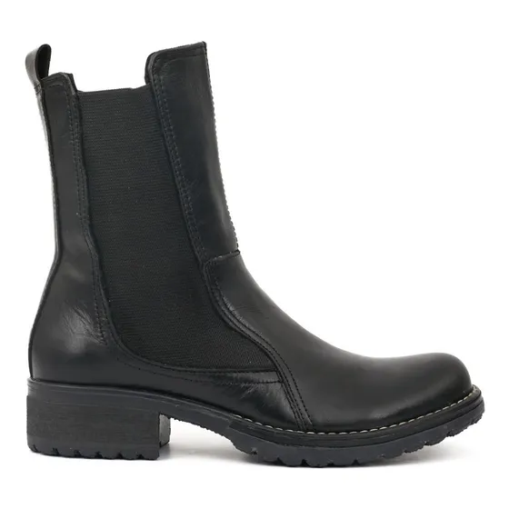 Bota Mujer Cuero Borcegos Briganti Botinetas Elástico Nak